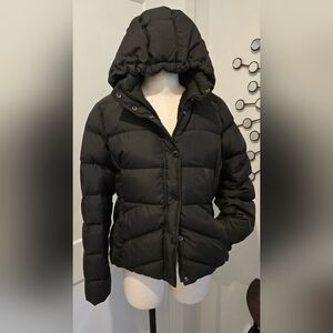 J. Crew Quilted Black Puffer Coat